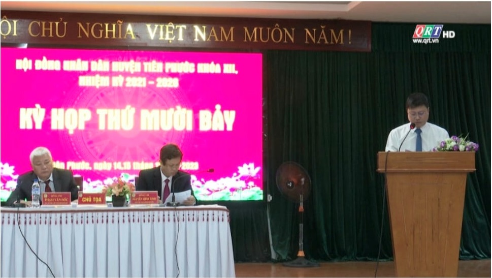 Hội đồng nhân dân huyện Tiên Phước tổ chức Kỳ họp thứ 17